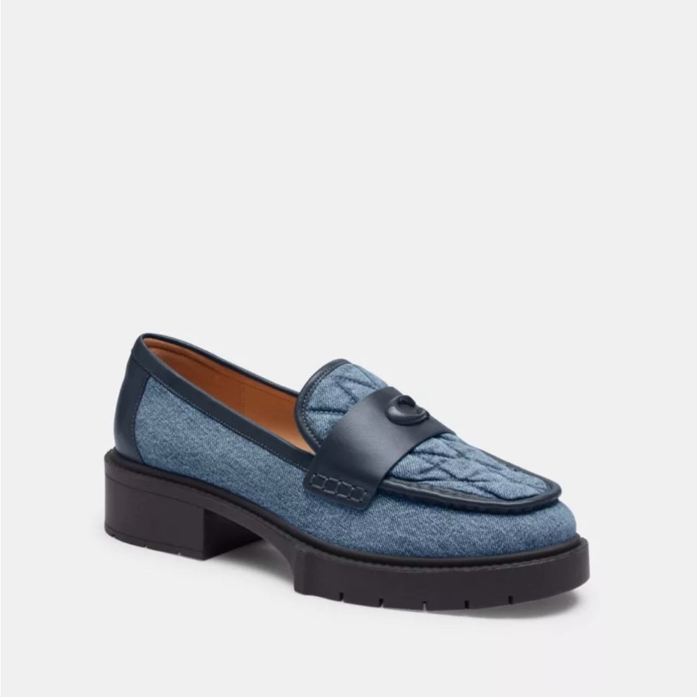 COACH WOMENS DENIM LOAFER NEW SIZE 9